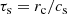 $$ \begin{aligned} \tau _{\rm s}=r_{\rm c}/c_{\rm s}\end{aligned} $$