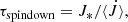 $$ \begin{aligned} \tau _{\rm spindown}=J_*/\langle {\dot{J}}\rangle , \end{aligned} $$
