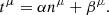 $$ \begin{aligned} t^\mu =\alpha n^\mu +\beta ^\mu . \end{aligned} $$