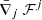 $ \bar{\nabla}_j\:\mathcal{F}^j $