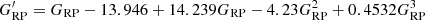 $ G^\prime_\mathrm{RP} = G_\mathrm{RP} - 13.946 + 14.239 G_\mathrm{RP} - 4.23 G_\mathrm{RP}^2 + 0.4532 G_\mathrm{RP}^3 $
