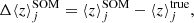 $$ \begin{aligned} \Delta \langle z\rangle ^\mathrm{SOM}_j = \langle z\rangle ^\mathrm{SOM}_j - \langle z\rangle ^\mathrm{true}_j, \end{aligned} $$