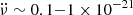$ \ddot{\nu}\sim0.1{-}1\times10^{-21} $