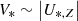 $ V_{*}\sim \vert U_{*,Z}\vert $