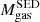 $ M^{\mathrm{SED}}_{\mathrm{gas}} $