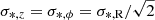 $ \sigma_{\ast,z} = \sigma_{\ast,\phi} = \sigma_{\mathrm{\ast,R}}/\sqrt{2} $