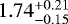 $1.74^{&#x002B;0.21}_{-0.15}$