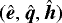 $(\bm{\hat{e}},\bm{\hat{q}},\bm{\hat{h}})$