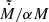 $ \tilde{\dot{M}}/\alpha M $