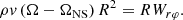 $$ \begin{aligned} \rho { v} \left( \Omega - \Omega _{\rm NS}\right) R^2 = R W_{r\varphi }. \end{aligned} $$