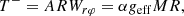 $$ \begin{aligned} T^- = A R W_{r\varphi } = \alpha g_{\rm eff} M R, \end{aligned} $$