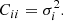 $$ \begin{aligned} C_{ii} = \sigma _i^2. \end{aligned} $$