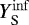 $Y_{\textrm{S}}^{\inf}$