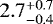 $2.7^{&#x002B;0.7}_{-0.4}$