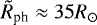 $\tilde R_{\textrm{ph}} \approx 35 R_{\odot}$