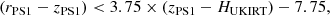 $$ \begin{aligned} (r_{\rm PS1}-z_{\rm PS1}) < 3.75\times (z_{\rm PS1}-H_{\rm UKIRT})-7.75, \end{aligned} $$