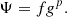 $$ \begin{aligned} \Psi = f g^p. \end{aligned} $$
