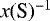 $x(\textrm{S})^{-1}$