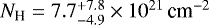 $N_{\textrm{H}}=7.7^{&#x002B;7.8}_{-4.9}\times 10^{21}\,\textrm{cm}^{-2}$