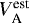 $V_{\textrm{A}}^{\textrm{est}}$