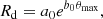 $$ \begin{aligned} R_{\rm d}=a_0e^{b_0 \theta _{\rm max}}, \end{aligned} $$