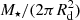 $ {{M}_{\star}}/(2\pi {{R}^2_{\rm d}}) $
