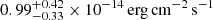 $ {0.99}_{-0.33}^{+0.42}\times{10}^{-14} \,\mathrm{erg}\,\mathrm{cm}^{-2}\,\mathrm{s}^{-1} $