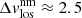 $ \Delta \mathit{v}_{\mathrm{los}}^{\mathrm{nm}}\approx2.5 $