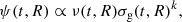 $$ \begin{aligned} \psi (t,R)\propto \nu (t, R) \sigma _{\rm g}(t,R)^{k}, \end{aligned} $$