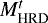 $M^{t}_{\textrm{HRD}}$
