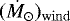 $({{\dot M}_{\odot}})_{\mathrm{wind}}$