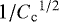 $1/{C_{\textrm{c}}}^{1/2}$