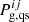 $ P^{ij}_{\mathrm{g,qs}} $