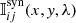 $ {{{\mathbb{I}}}}^{\mathrm{syn}}_{ij}(x,\mathit{y},\lambda) $
