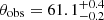 $ \theta_{\mathrm{obs}}=61.1_{-0.2}^{+0.4} $
