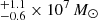 $ ^{+1.1}_{-0.6}\times10^{7}\,M_\odot $