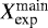 $X_{\textrm{exp}}^{\textrm{main}}$