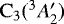 $\mathrm{C_{3}}(^{3}A&#x0027;_{2})$