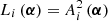 $ L_i\left(\boldsymbol{\alpha}\right) = A_i^2\left(\boldsymbol{\alpha}\right) $