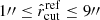 $ 1{{\prime\prime}}\leq \hat{r}_{\mathrm{cut}}^{\mathrm{ref}} \leq 9{{\prime\prime}} $