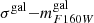 $ \sigma^{\mathrm{gal}}{-}m_{{F160W}}^{\mathrm{gal}} $