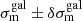 $ \sigma_{\mathrm{m}}^{\mathrm{gal}}\pm\delta\sigma_{\mathrm{m}}^{\mathrm{gal}} $