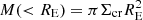 $ M( < R_{\mathrm{E}})=\pi\Sigma_{\mathrm{cr}}R_{\mathrm{E}}^{2} $