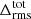 $ \Delta_{\mathrm{rms}}^{\mathrm{tot}} $