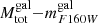 $ M_{\mathrm{tot}}^{\mathrm{gal}}{-}m^{\mathrm{gal}}_{{F160W}} $