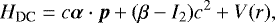 \begin{equation*} H_{\textrm{DC}}=c\boldsymbol{\alpha}\cdot {\bm p}&#x002B;(\beta-I_2)c^2&#x002B;V(r),\end{equation*}