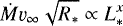 \begin{equation*}{{\dot{M}}{\varv_{\infty}}\sqrt{R_{\ast}}} \propto L_{\ast}^{x} \end{equation*}