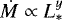 ${\dot{M}}\propto L_{\ast}^y$
