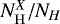 $N_{\mathrm{H}}^X/N_H$