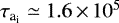$\tau_{\textrm{a}_{\textrm{i}}} \simeq 1.6 \,{\times}\,10^{5}$
